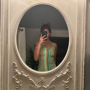Aritzia Multicolor Striped Halter Dress